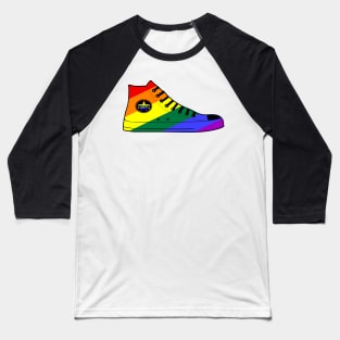 LGBTQ Shoe Pride Moth Rainbow Flag Baseball T-Shirt